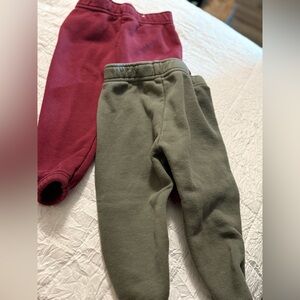 24 months Toddler Sweats - Olive and Burgundy